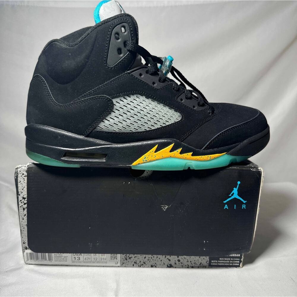 Size 13 - Nike Air Jordan 5 Retro Aqua Men's Shoes